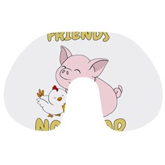 Friends Not Food - Cute Pig and Chicken Travel Neck Pillows