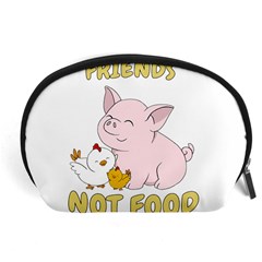 Friends Not Food - Cute Pig and Chicken Accessory Pouches (Large) 