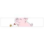 Friends Not Food - Cute Pig and Chicken Small Flano Scarf Front