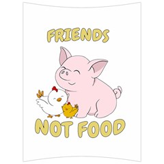 Friends Not Food - Cute Pig and Chicken Back Support Cushion