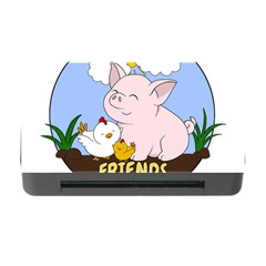 Friends Not Food - Cute Pig And Chicken Memory Card Reader With Cf by Valentinaart