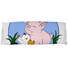 Friends Not Food - Cute Pig And Chicken Body Pillow Case (dakimakura) by Valentinaart