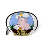 Friends Not Food - Cute Pig and Chicken Accessory Pouches (Small)  Back