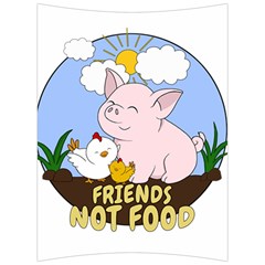 Friends Not Food - Cute Pig And Chicken Back Support Cushion