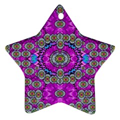 Spring Time In Colors And Decorative Fantasy Bloom Ornament (star) by pepitasart