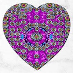 Spring Time In Colors And Decorative Fantasy Bloom Jigsaw Puzzle (heart) by pepitasart