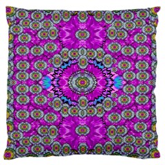 Spring Time In Colors And Decorative Fantasy Bloom Large Cushion Case (one Side) by pepitasart