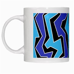 Vertical Blues Polynoise White Mugs by jumpercat