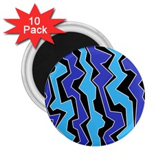 Vertical Blues Polynoise 2 25  Magnets (10 Pack)  by jumpercat