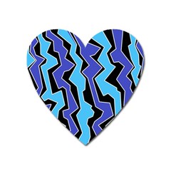 Vertical Blues Polynoise Heart Magnet by jumpercat