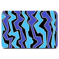 Vertical Blues Polynoise Large Doormat  by jumpercat