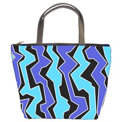 Vertical Blues Polynoise Bucket Bags by jumpercat