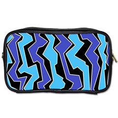 Vertical Blues Polynoise Toiletries Bags by jumpercat