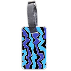 Vertical Blues Polynoise Luggage Tags (one Side)  by jumpercat