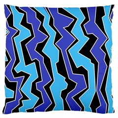 Vertical Blues Polynoise Large Cushion Case (one Side) by jumpercat