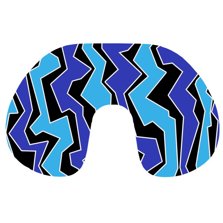 Vertical Blues Polynoise Travel Neck Pillows