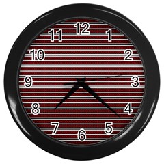 Indian Stripes Wall Clocks (black) by jumpercat