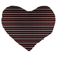 Indian Stripes Large 19  Premium Heart Shape Cushions by jumpercat