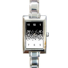 Flat Tech Camouflage Black And White Rectangle Italian Charm Watch by jumpercat