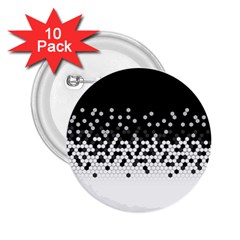 Flat Tech Camouflage Black And White 2.25  Buttons (10 pack) 