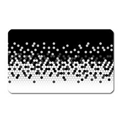 Flat Tech Camouflage Black And White Magnet (rectangular) by jumpercat