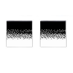 Flat Tech Camouflage Black And White Cufflinks (Square)