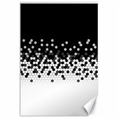 Flat Tech Camouflage Black And White Canvas 12  x 18  