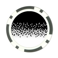 Flat Tech Camouflage Black And White Poker Chip Card Guard