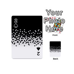 Flat Tech Camouflage Black And White Playing Cards 54 (mini)  by jumpercat