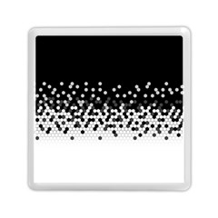 Flat Tech Camouflage Black And White Memory Card Reader (Square) 