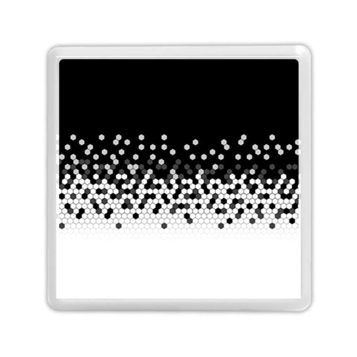 Flat Tech Camouflage Black And White Memory Card Reader (Square) 