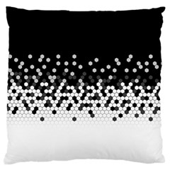 Flat Tech Camouflage Black And White Large Cushion Case (two Sides) by jumpercat