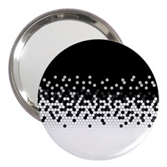 Flat Tech Camouflage Black And White 3  Handbag Mirrors