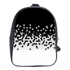 Flat Tech Camouflage Black And White School Bag (XL)