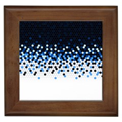 Flat Tech Camouflage Reverse Blue Framed Tiles by jumpercat