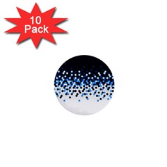 Flat Tech Camouflage Reverse Blue 1  Mini Buttons (10 Pack)  by jumpercat