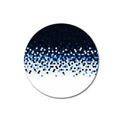 Flat Tech Camouflage Reverse Blue Magnet 3  (round) by jumpercat