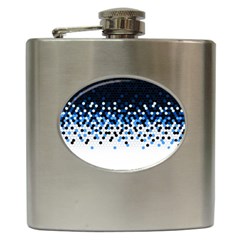 Flat Tech Camouflage Reverse Blue Hip Flask (6 Oz) by jumpercat