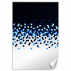 Flat Tech Camouflage Reverse Blue Canvas 24  X 36  by jumpercat