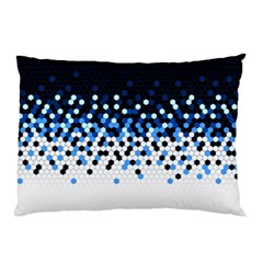 Flat Tech Camouflage Reverse Blue Pillow Case by jumpercat