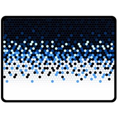 Flat Tech Camouflage Reverse Blue Fleece Blanket (large)  by jumpercat