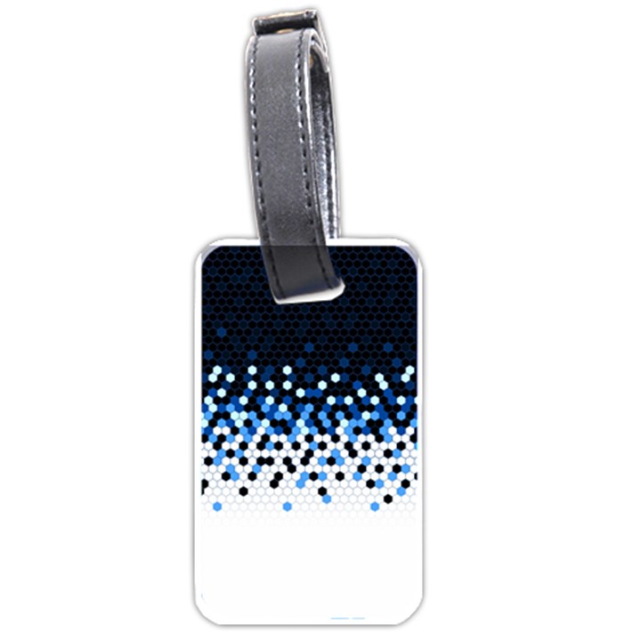 Flat Tech Camouflage Reverse Blue Luggage Tags (One Side) 