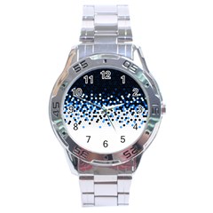 Flat Tech Camouflage Reverse Blue Stainless Steel Analogue Watch by jumpercat