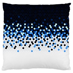 Flat Tech Camouflage Reverse Blue Large Cushion Case (one Side) by jumpercat