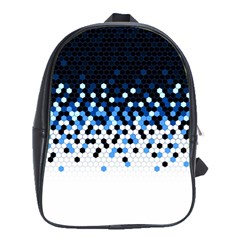 Flat Tech Camouflage Reverse Blue School Bag (xl) by jumpercat