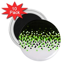 Flat Tech Camouflage Reverse Green 2 25  Magnets (10 Pack)  by jumpercat