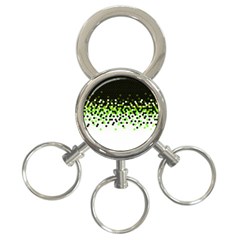 Flat Tech Camouflage Reverse Green 3-ring Key Chains by jumpercat