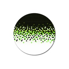 Flat Tech Camouflage Reverse Green Magnet 3  (round) by jumpercat