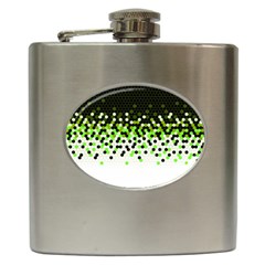 Flat Tech Camouflage Reverse Green Hip Flask (6 Oz) by jumpercat