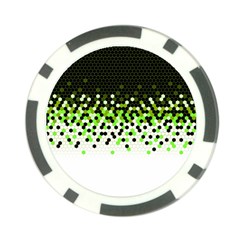 Flat Tech Camouflage Reverse Green Poker Chip Card Guard by jumpercat